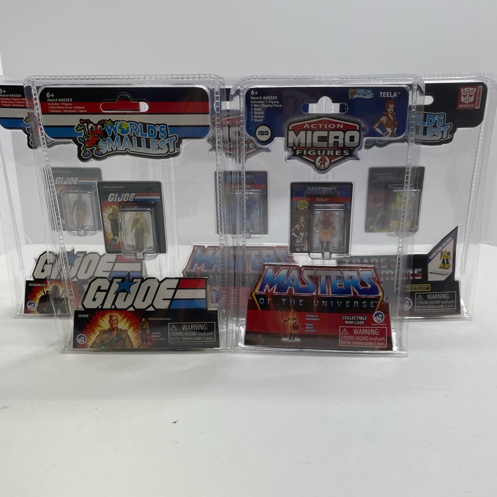 World's Smallest Set Of 5 G.I. Joe , Masters Of The Uni, Transformers